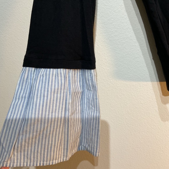 Abound Boat Neck, Bell Striped Sleeve Long Sleeve Shirt. Size XS. Soft Fabric - Picture 9 of 12